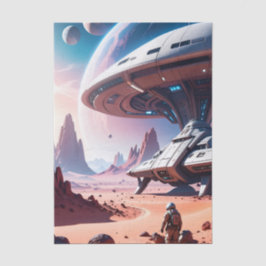 Futuristische Ruimte Avontuur Decoupage Tissue Pap Tissuepapier