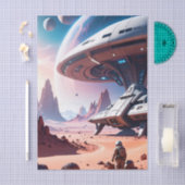 Futuristische Ruimte Avontuur Decoupage Tissue Pap Tissuepapier (Craft)