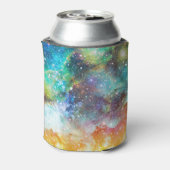 Futuristische ruimte, sterrennevel achtergrond. blikjeskoeler (Blikje Achterkant)