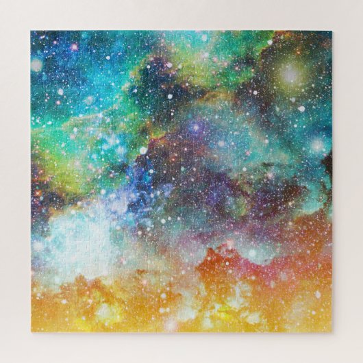 Futuristische ruimte, sterrennevel achtergrond. legpuzzel (Verticaal)