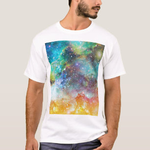 Futuristische ruimte, sterrennevel achtergrond. t-shirt