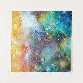 Futuristische ruimte, sterrennevel achtergrond. wandkleed (Voorkant (horizontaal))