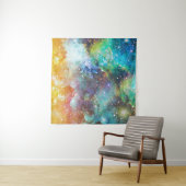 Futuristische ruimte, sterrennevel achtergrond. wandkleed (In Situ (horizontaal))