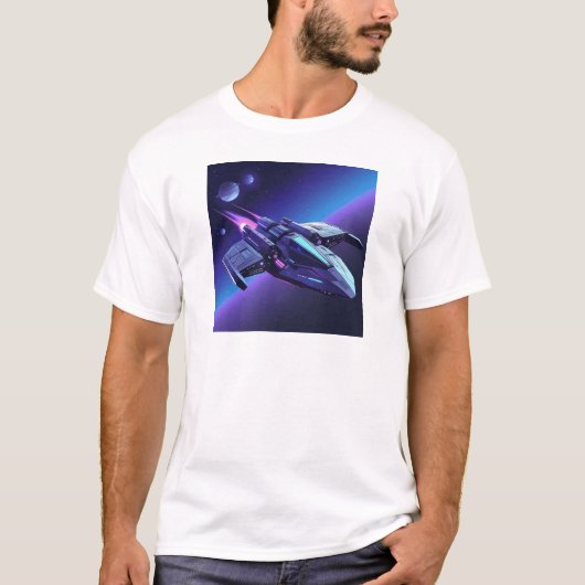 Futuristische ruimte t-shirt (Voorkant)