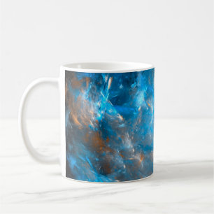 Futuristische ruimteachtergrond, abstract, lig koffiemok