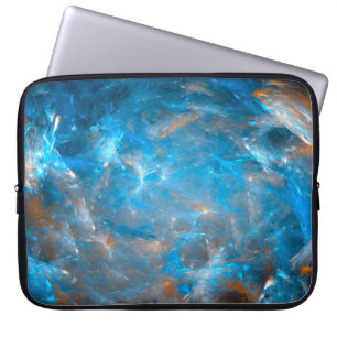 Futuristische ruimteachtergrond, abstract, lig laptop sleeve
