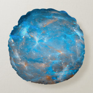 Futuristische ruimteachtergrond, abstract, lig rond kussen