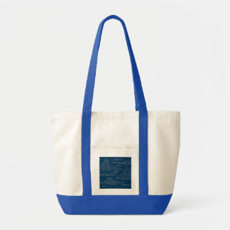 Futuristische ruimtevaartuig Blauwdruk Kunst Tote Bag