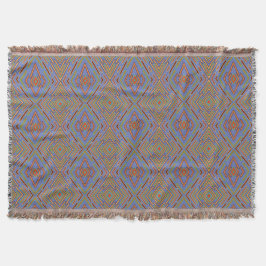 Futuristische Schakelingen Abstract Blauw Patroon  Deken