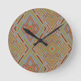 Futuristische schakelingen abstract grijs patroon ronde klok