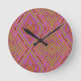 Futuristische schakelingen abstract patroon  ronde klok