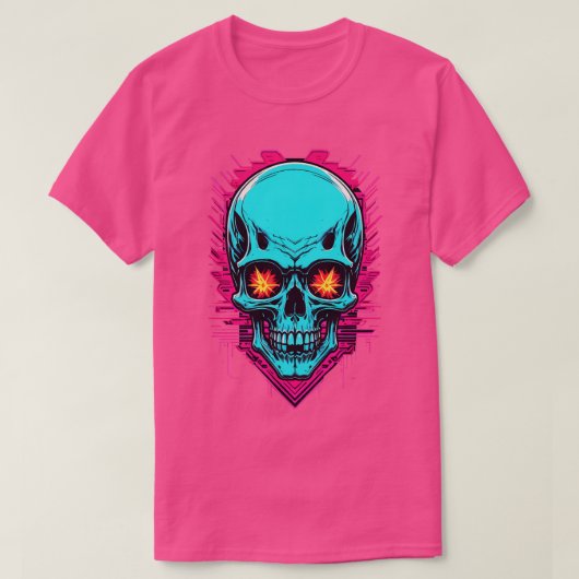 Futuristische schedel t-shirt (Design voorkant)