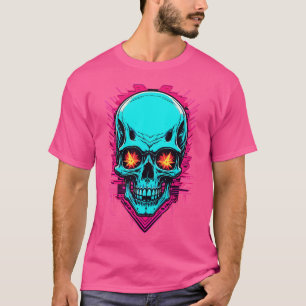 Futuristische schedel t-shirt