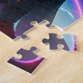 Futuristische Sci-Fi Astronaut Warriors Katten Legpuzzel (Zijkant)