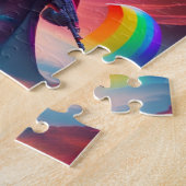 Futuristische Sci-Fi Astronaut Warriors Neon Cats Legpuzzel (Zijkant)