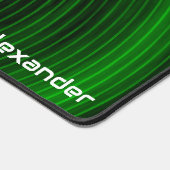 Futuristische Sci Fi Neon Green Swirls Custom Gami Bureaumat (Hoek)