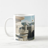 Futuristische sci-Fi-townscape Koffiemok (Links)