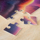 Futuristische Sci-Fi Warrior Neon Cat met laser. K Legpuzzel (Zijkant)