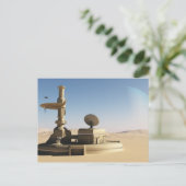 Futuristische Sci-Fi-woestijnbuitenbouw Briefkaart (Staand voorkant)