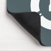 Futuristische sciFi-cirkel met aangepast monogram  Muismat (Hoek)