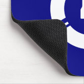 Futuristische sciFi-cirkel met aangepast monogram  Muismat (Hoek)