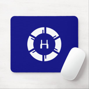 Futuristische sciFi-cirkel met aangepast monogram Muismat