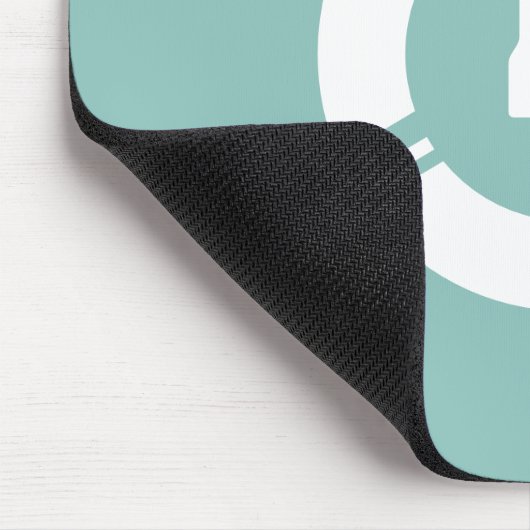 Futuristische sciFi-cirkel met aangepaste monogram Muismat (Hoek)