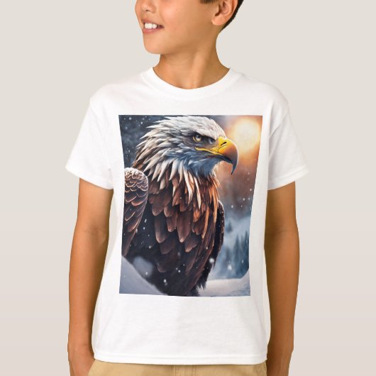 Futuristische Snow Eagle Logo T-shirt (Voorkant)