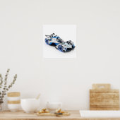 futuristische Speelgoed-auto Poster (Keuken)