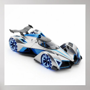futuristische Speelgoed-auto Poster