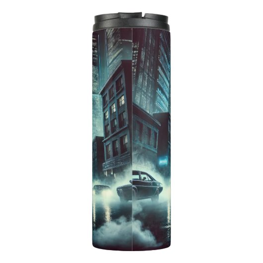 Futuristische spier auto gloed thermosbeker (Achterkant)