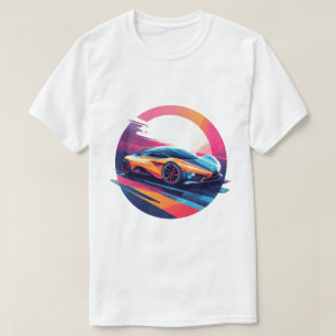 Futuristische sportauto energie streep kunst t-shirt