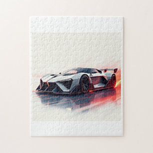 Futuristische sportwagen – Slank AI-gegenereerd on Legpuzzel
