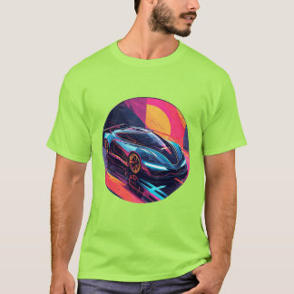 futuristische sportwagen t-shirt