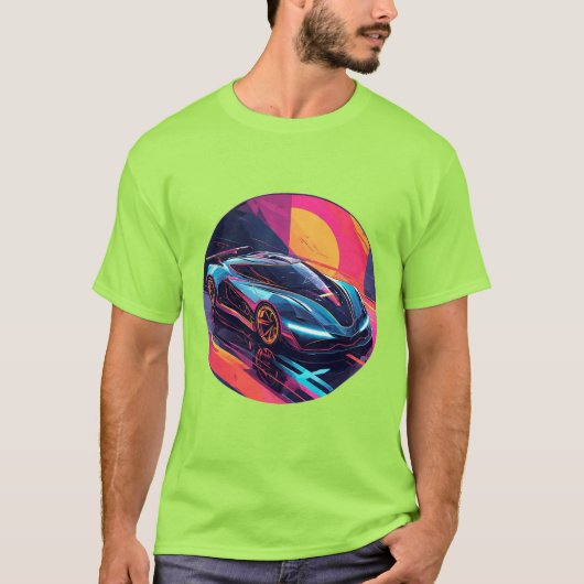 futuristische sportwagen t-shirt (Voorkant)