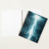 Futuristische Stad Blikseminslag Muurkunst – Cyber Planner (Display)