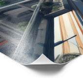 Futuristische stad foto afdruk (Hoek)