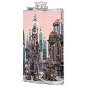 Futuristische stad heupfles (Links)