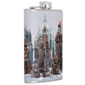 Futuristische stad heupfles (Rechts)