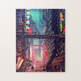 Futuristische stad legpuzzel