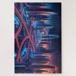 Futuristische stad legpuzzel