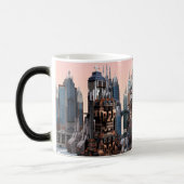 Futuristische stad magische mok (Links)