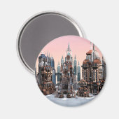 Futuristische stad magneet (Voorkant / Achterkant)