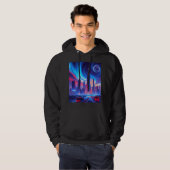 Futuristische stad Mannen Hoodie (Voorkant volledig)