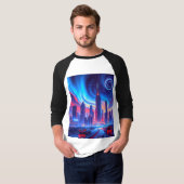 Futuristische stad Mannen T-shirt (Voorkant volledig)