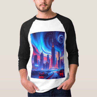 Futuristische stad Mannen T-shirt