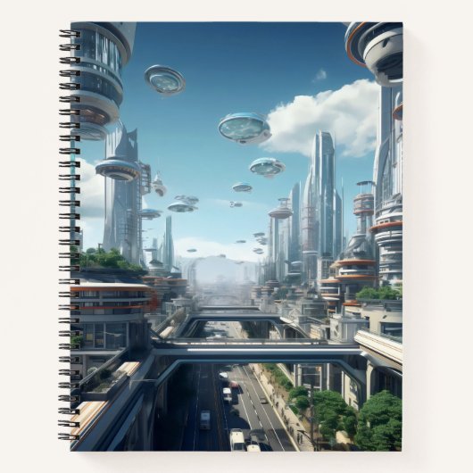 Futuristische stad notitieboek (Voorkant)