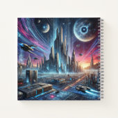 Futuristische Stad & Ruimtebeschaving Notitieboek (Achterkant)