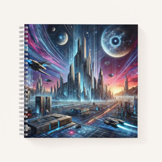 Futuristische Stad & Ruimtebeschaving Notitieboek (Voorkant)