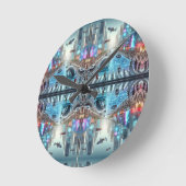Futuristische stad wandklok (Hoek)